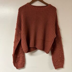 Moon & Madison Knit Sweater Bubble Sleeves Size Large